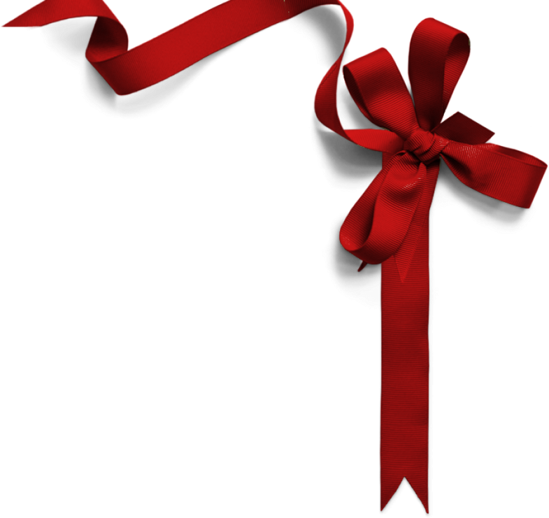 Free Ribbon Png Download Clip Art - Christmas Ribbon Red Png